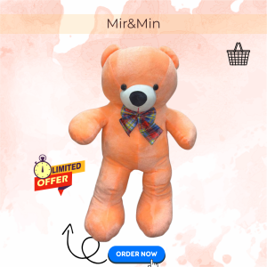 Orange Teddy Bear 4 Feet – Plush Stuffed Toy for Girls Pakistan (1)