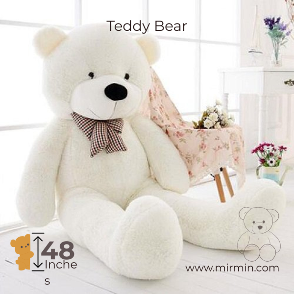 White Teddy Bear 4 Feet – Cute Plush Stuffed Toy Online