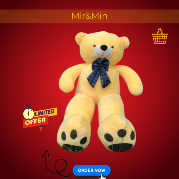 Yellow Teddy Bear 4 Feet – Birthday & Valentine Soft Plush Toy (1) Yellow Teddy Bear 4 Feet – Birthday & Valentine Soft Plush Toy (1)